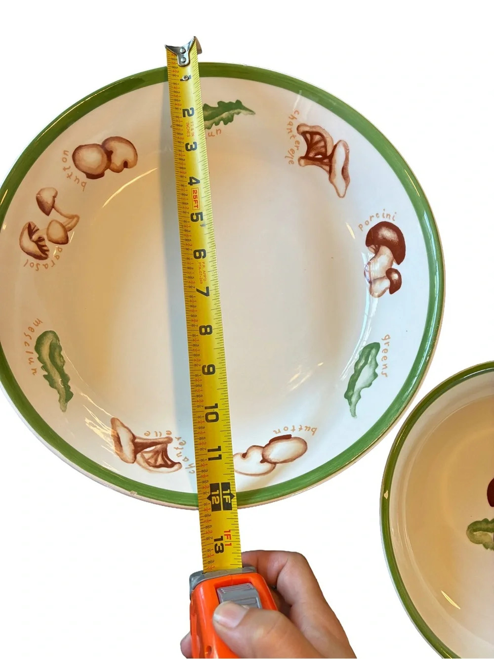Pottery Barn Mushroom Nesting Bowls Made In Italy Botanical Cottagecore Set